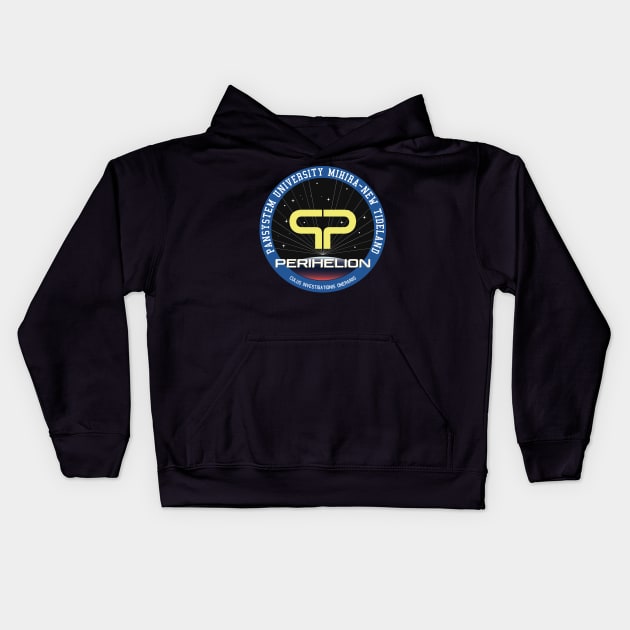 Murderbot Diaries Perihelion Crew Patch Fan Art Kids Hoodie by Zodiac Signs